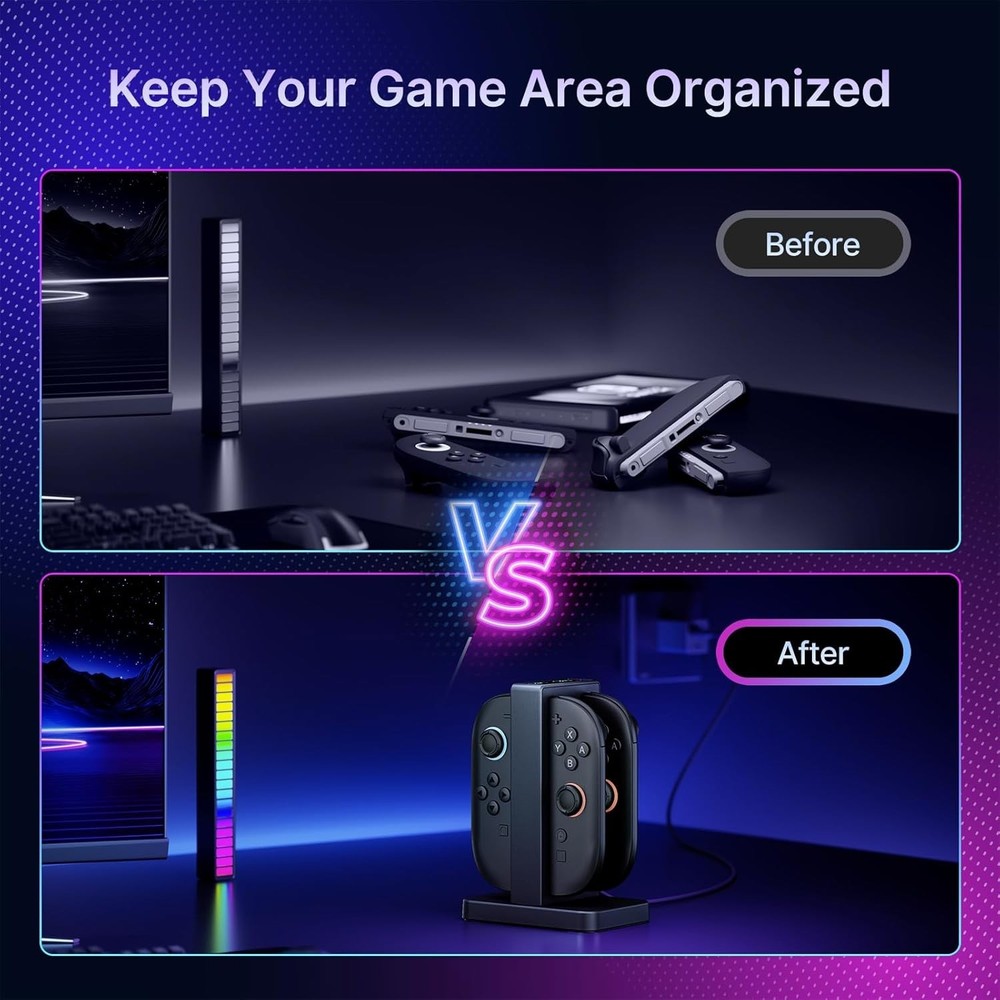 NexiGo Enhanced Controller Charger Compatible with Nintendo Switch 2, USB Type C