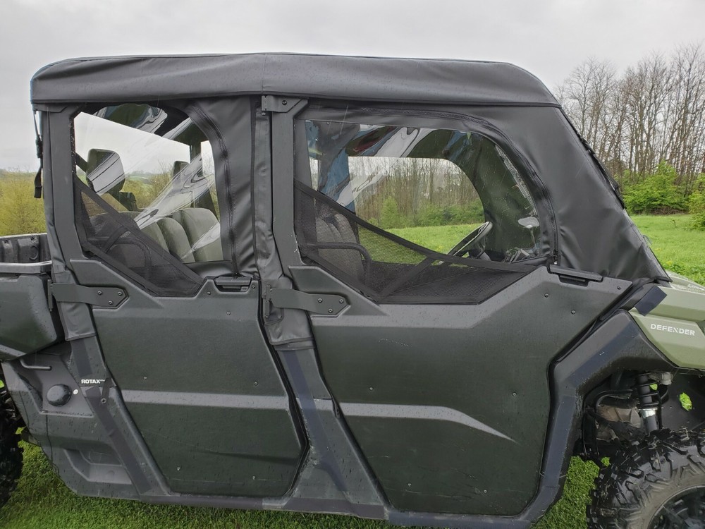 Can Am Defender Max 4 Full Cab Enclosure for a Hard Windshield-Upper Half Doors