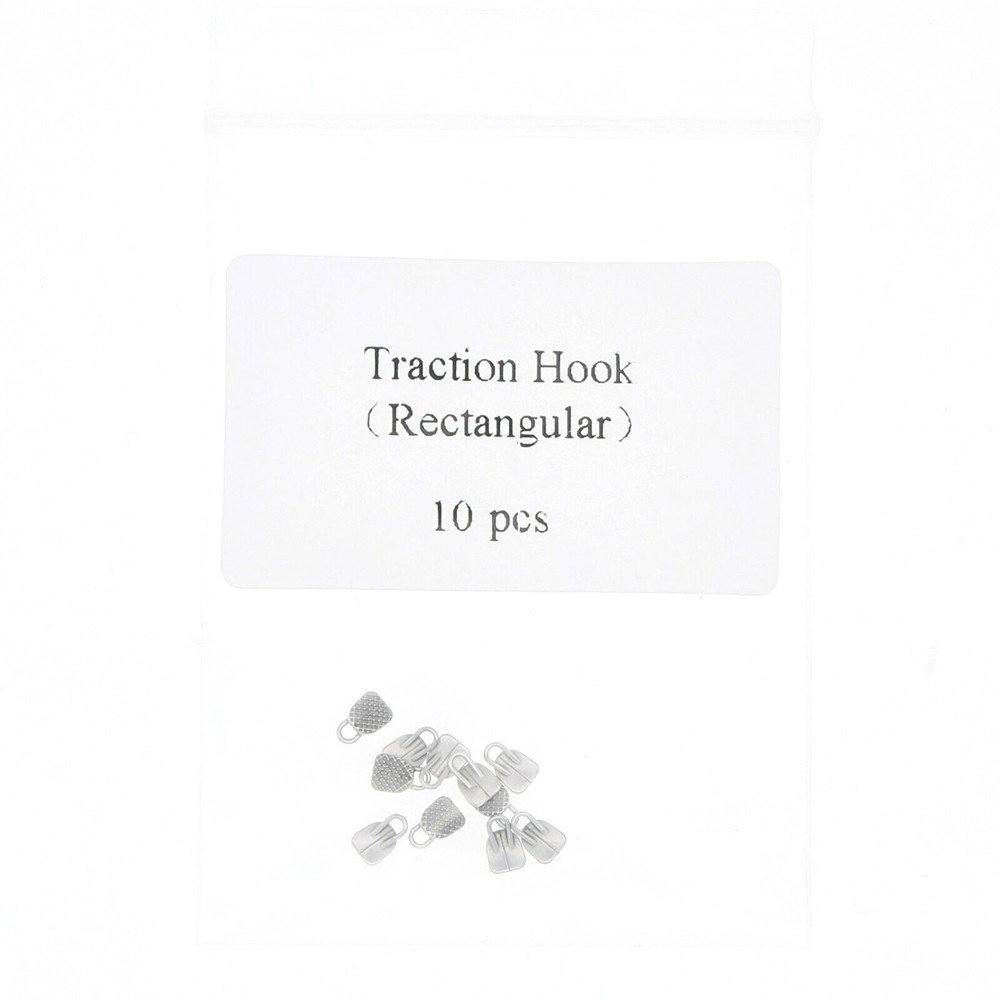 Dental Ortho 10 Pcs Bondable Round/Rectangular Traction Hook Monoblock/Split