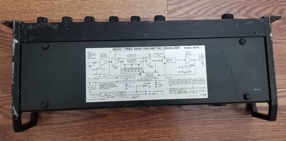 Moog MKPE Three Band Parametric Equalizer - Vintage