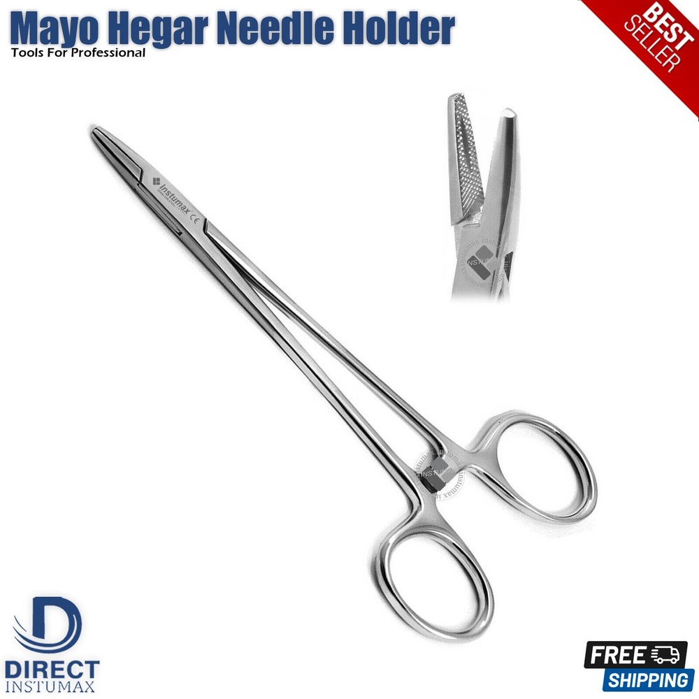 Universal Surgical Instruments Set Needle Holder Forceps Tissue Suture Scissors