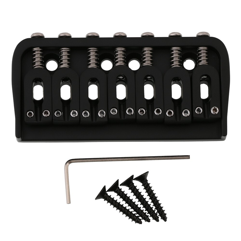 7 String Guitar Fixed Bridge for 7 String Strat Tele Style Guitar Black