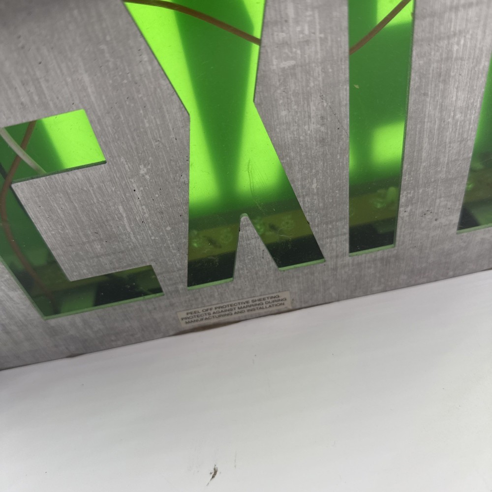 Emergency EXIT Light Fixture New Open Box Greed LED