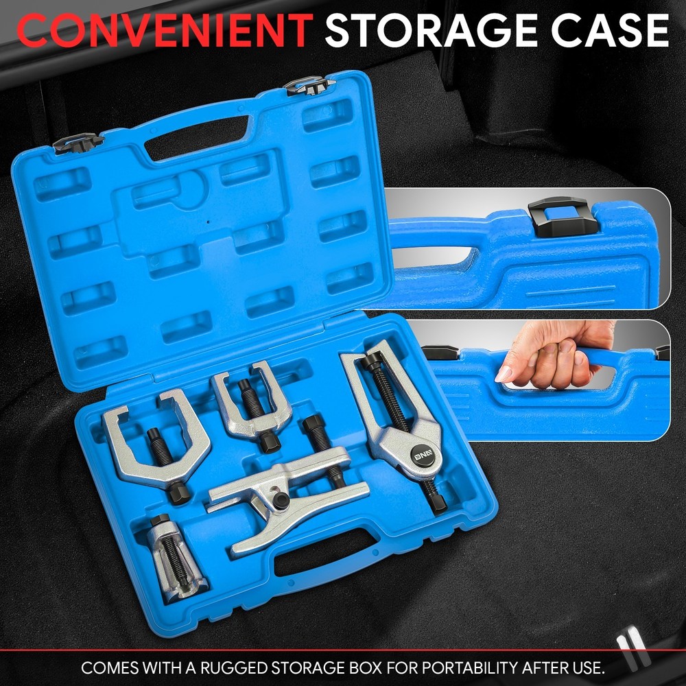 5Pc Front End Service Pitman Arm Puller Ball Joint Tie Rod Removal Tool Set Bule