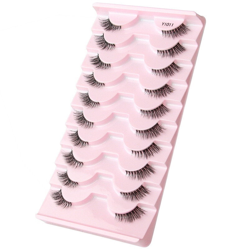 Eyelash Extension Reusable Half Eyelashes Segmented False Eyelashes 10Pairs✔