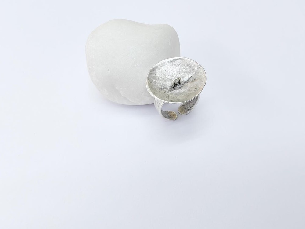 Ring Base, Round Bezel Ring Setting, Blank Ring for Antique silver brass G37002
