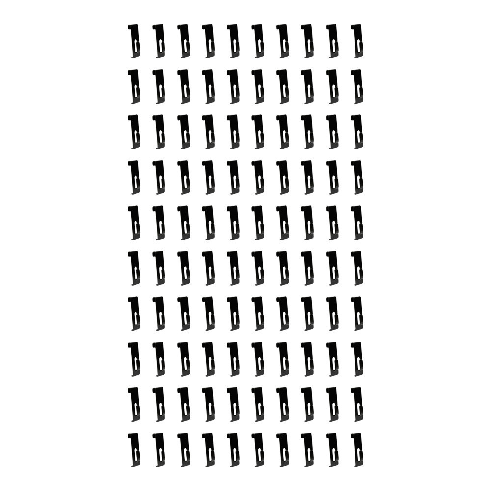 100 Pieces Black Gridwall Utility Hook For Grid Panel Display - Picture Notch