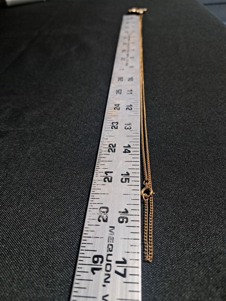 Cast Gold/Orange 2 3/8" Cross On A 33" Chain
