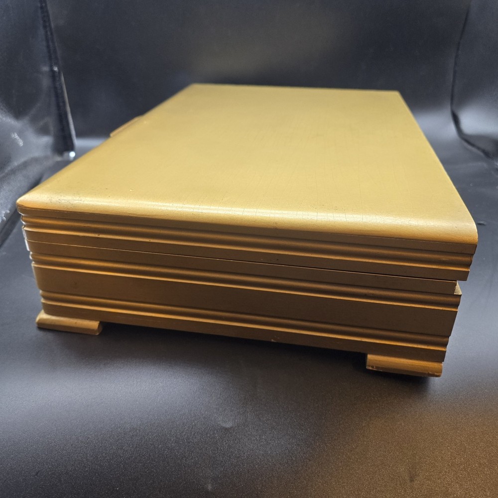 Dirilyte Regal Flatware Gold Dinnerware 93 Piece Vintage With Case Paperwork