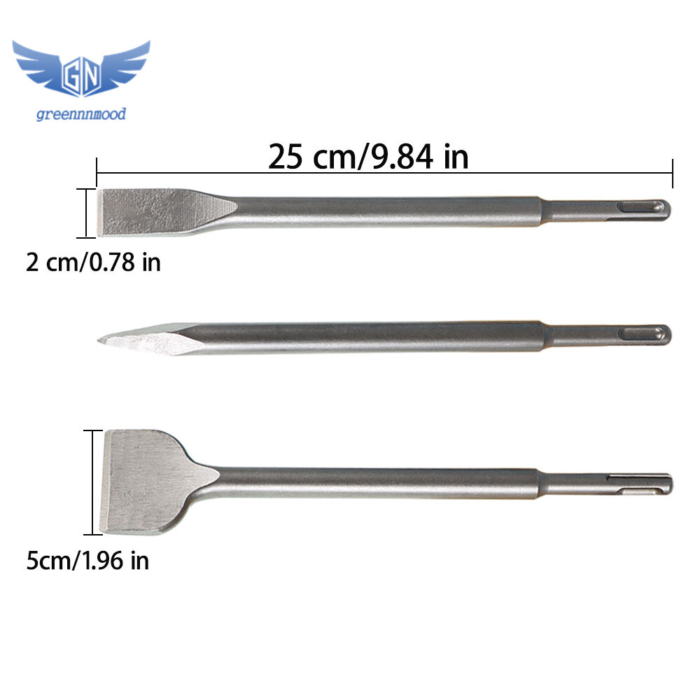 6 Pcs SDS plus Chisel Set Concrete Drill Bit Set Rotary Hammer Bits New