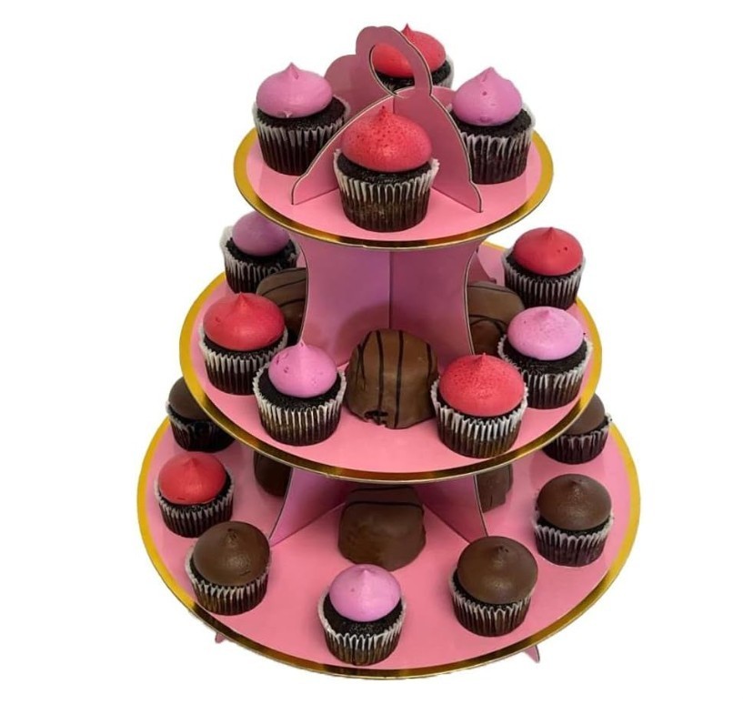 Pink Cupcake Stand, 3 Tier Cupcake Stand