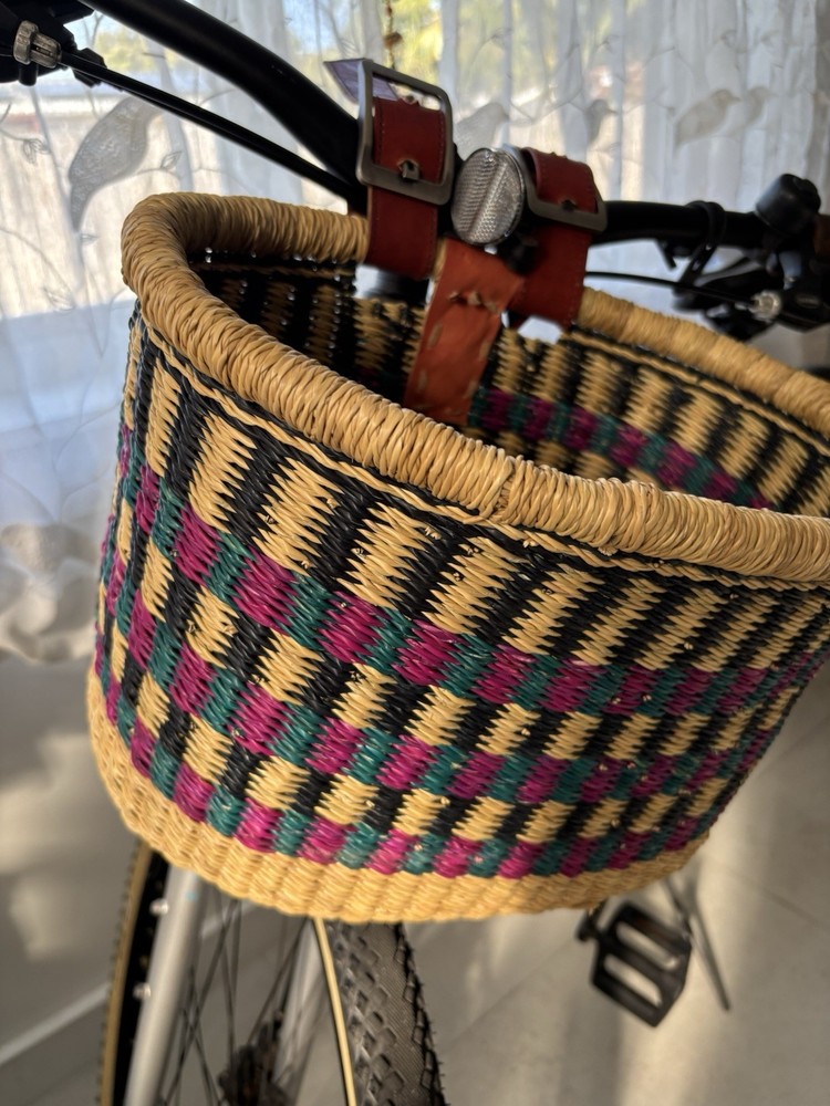 Hand Woven Bicycle Basket