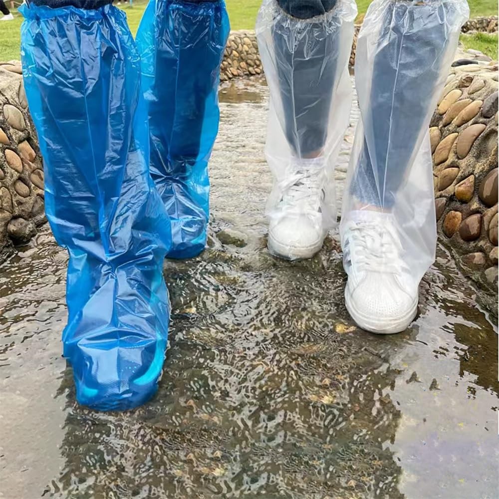 Fancystyle Disposable Plastic Boot and Shoe Covers 19 inch Tall Extra Large R...