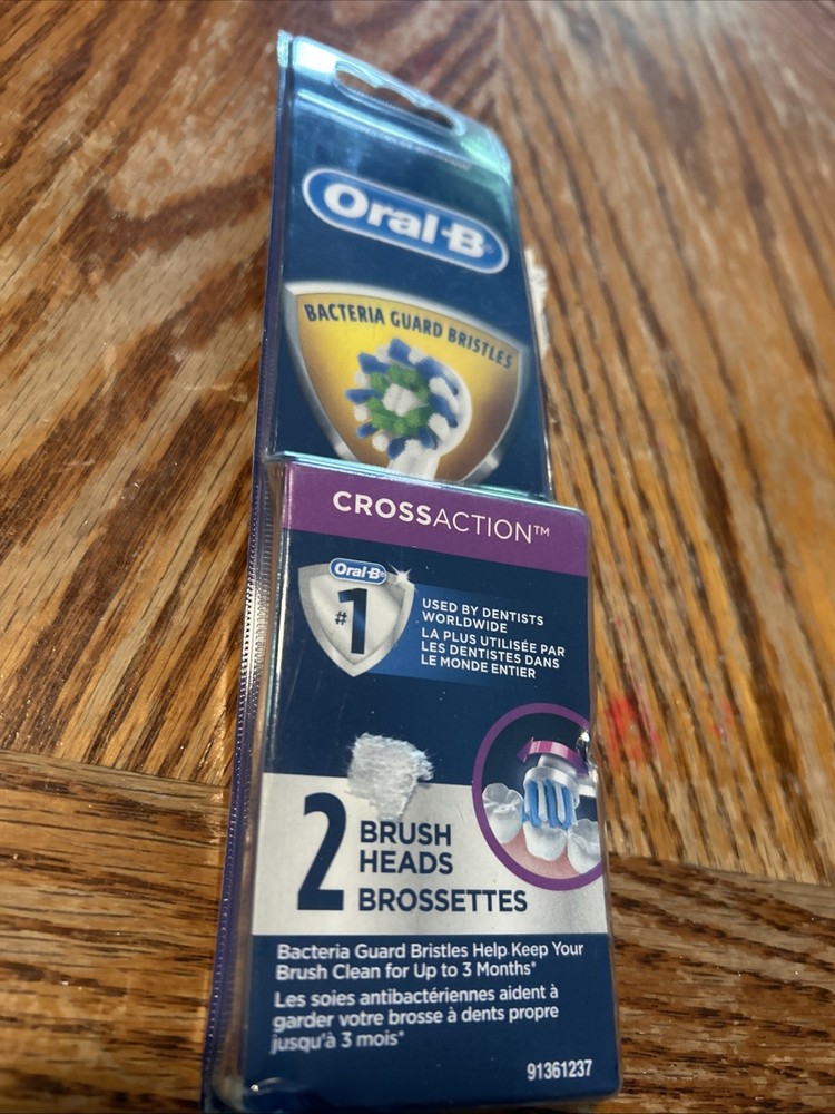 Oral-B CrossAction Electric Toothbrush Replacement Brush Head Refills, 2 Count