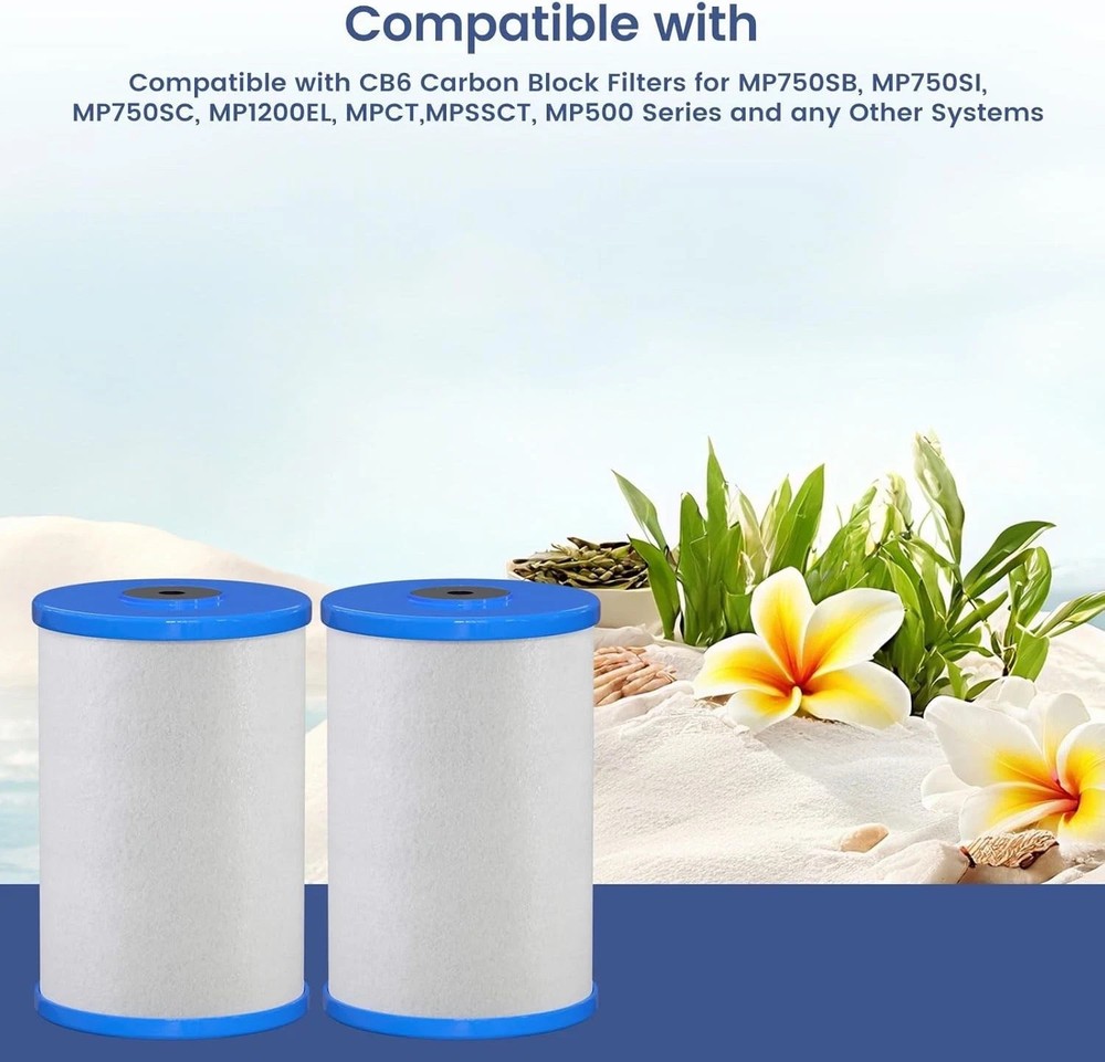 HG-CB6 CB6 Carbon Block Water Filter for Hydronix HG-CB6 Hydro Guard 2 pack