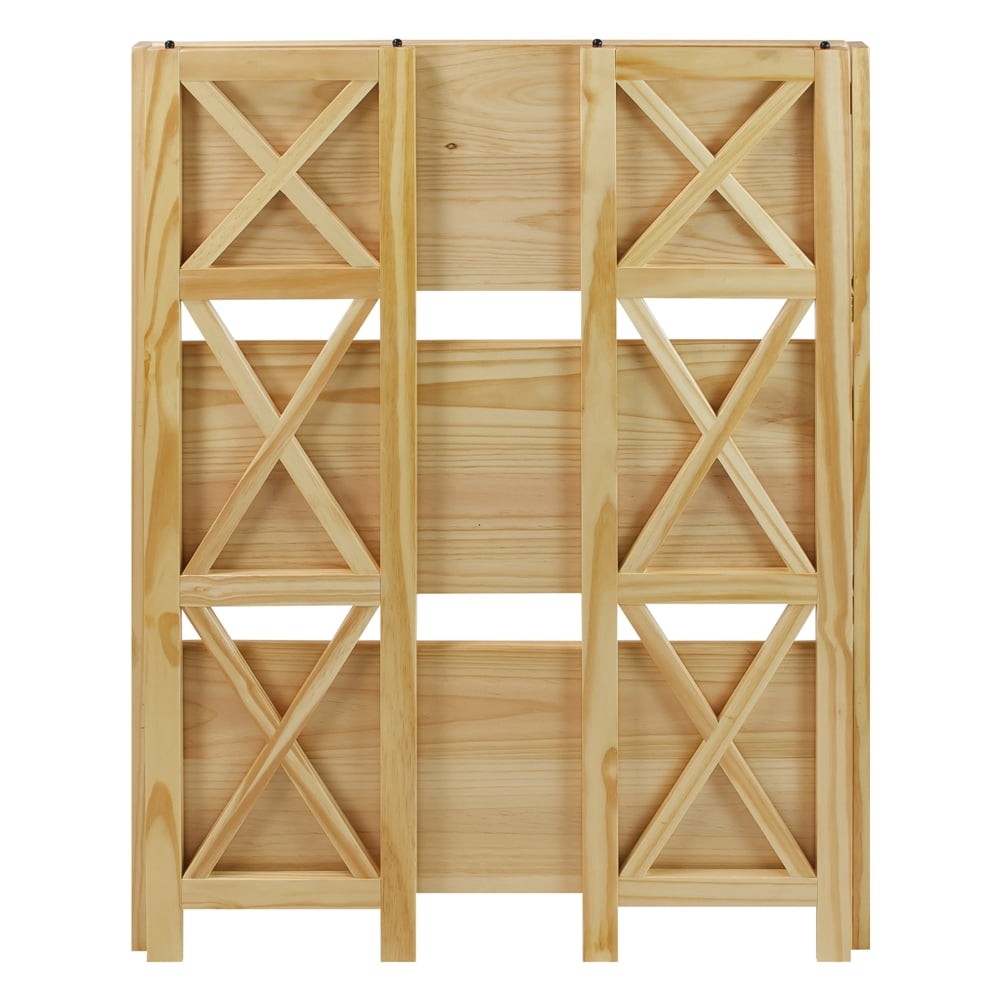 Montego 3-Shelf Folding Bookcase White