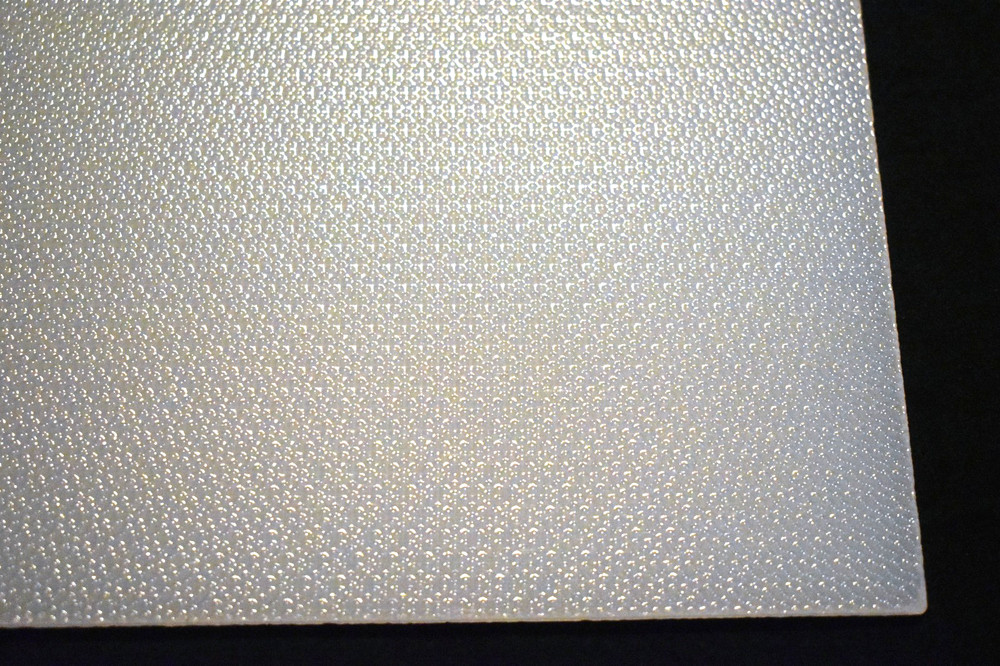 MCM OPAQUE WHITE TEXTURED GLASS LAMP REPLACEMENT PANEL 7 3/8 X 7 3/8"