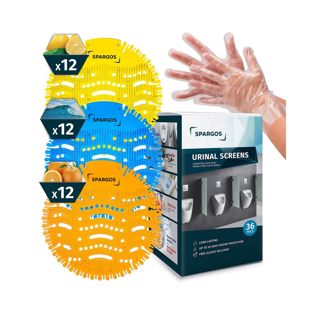 Urinal Screen Deodorizer (36 Pack) - Urinal Cakes - Fresh 3d Wave Anti-Splash...