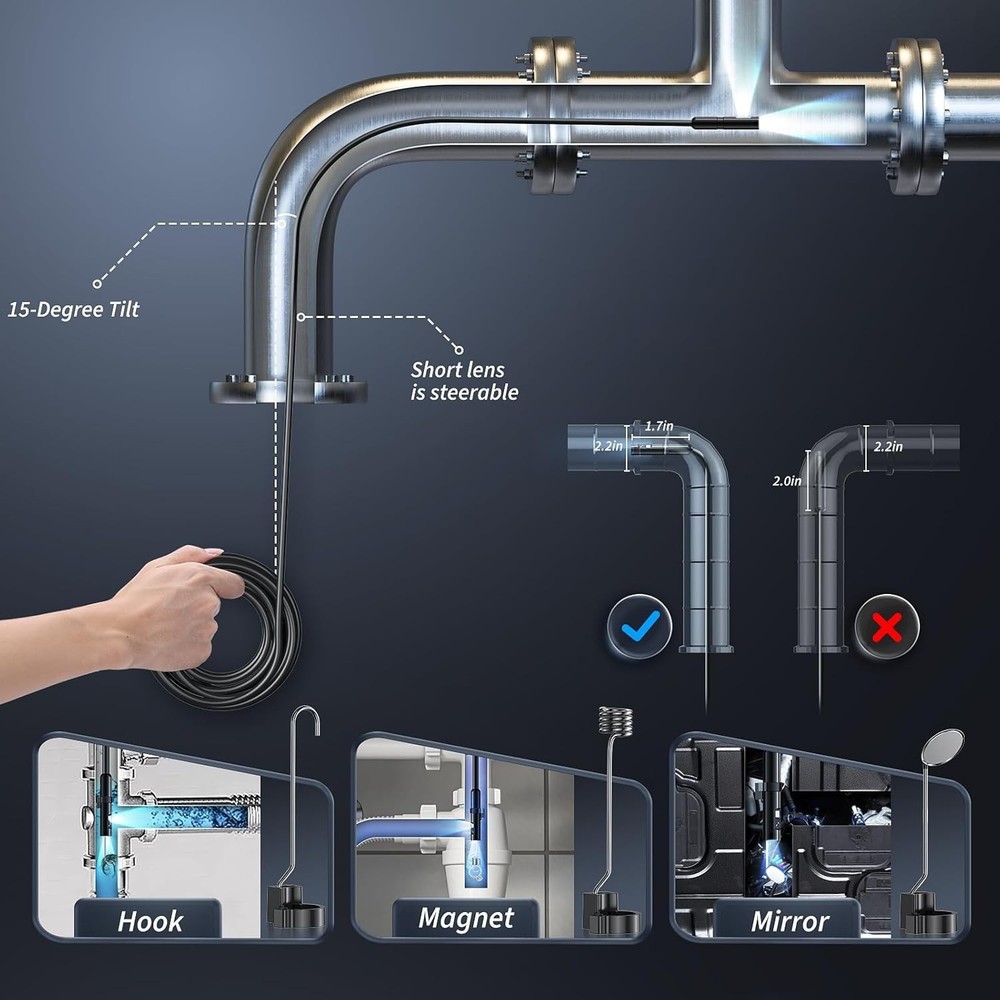 Waterproof Inspection Camera with IPS Screen