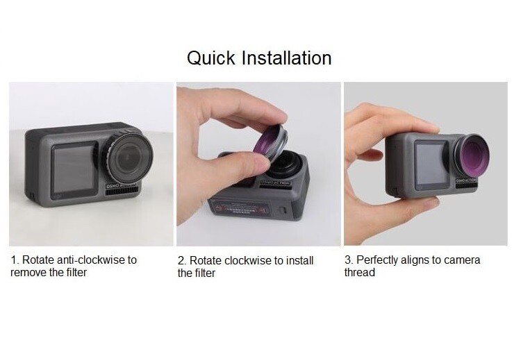 Underwater Red Lens Filter for DJI Osmo Action Camera
