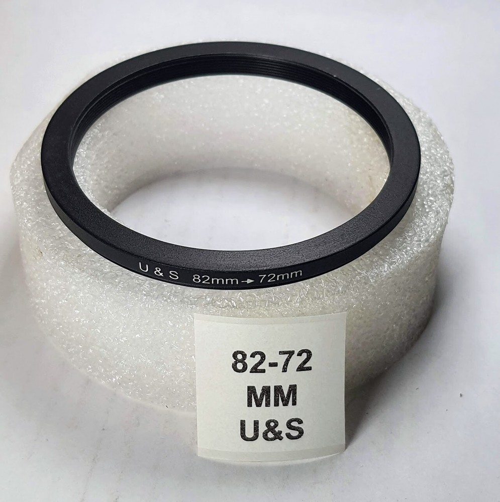 82-72mm Step-Down Lens Filter Converting Adapter Ring 82mm-72mm Metal 82-72 Thin