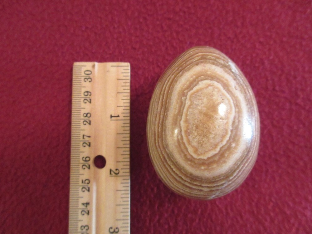 2 1/2" PETRIFIED WOOD Agate Sphere Oval w/Stand #2