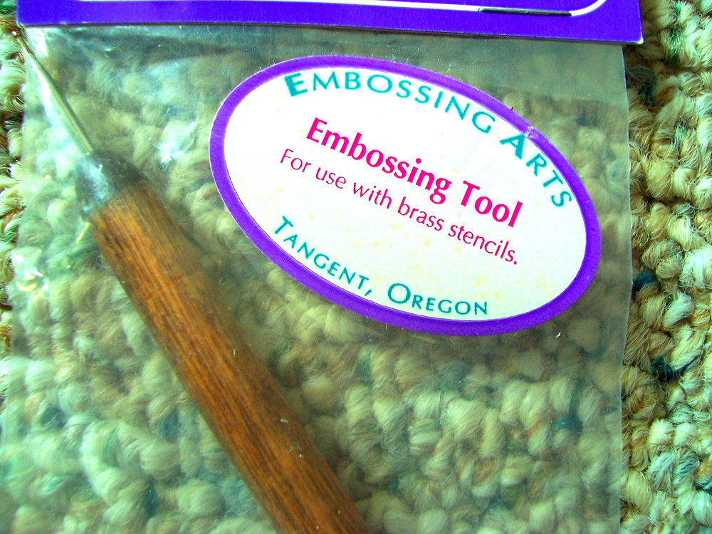 Embossing Arts Dual Tip Embossing Tool For Use With Brass Stencils Wood Handle