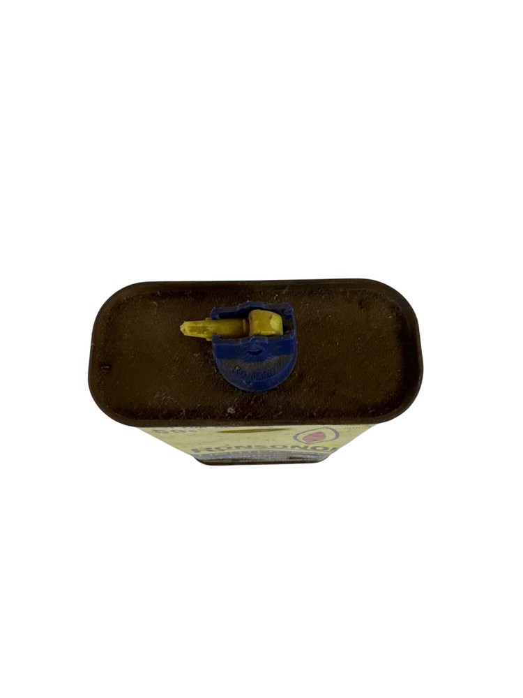 Vintage Ronsonol Lighter Fluid Metal Container Empty 59 Cents