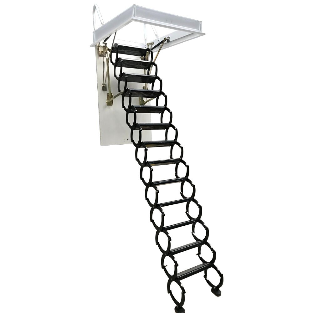 PreAsion Hidden Telescopic Folding Attic Pull Down Ceiling Ladder 10.5ft 13 Step