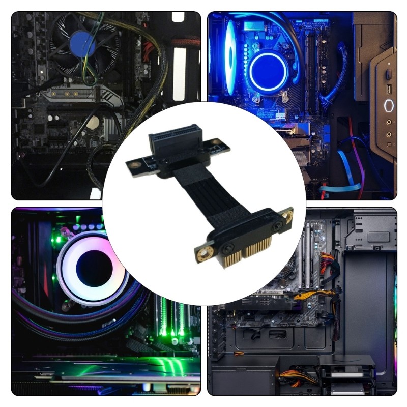 Fast speed PCIe4.0 X1 Risers Cable Metal Shield Design AntiInterference
