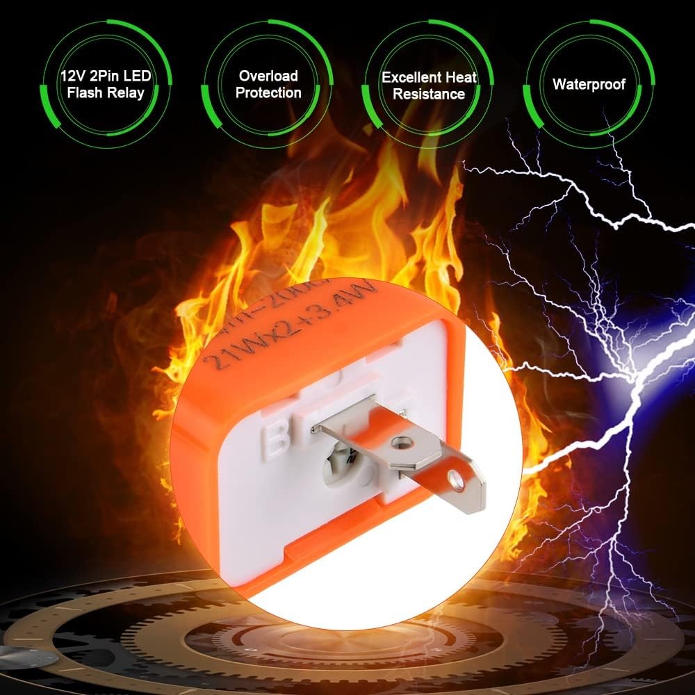 12V LED Flasher Relay 2-Pin Adjustable Turn Signal Indicator