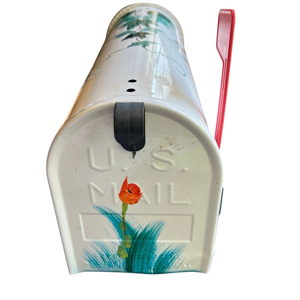 Hand painted mailbox Large mailbox Custom Designs quail floral