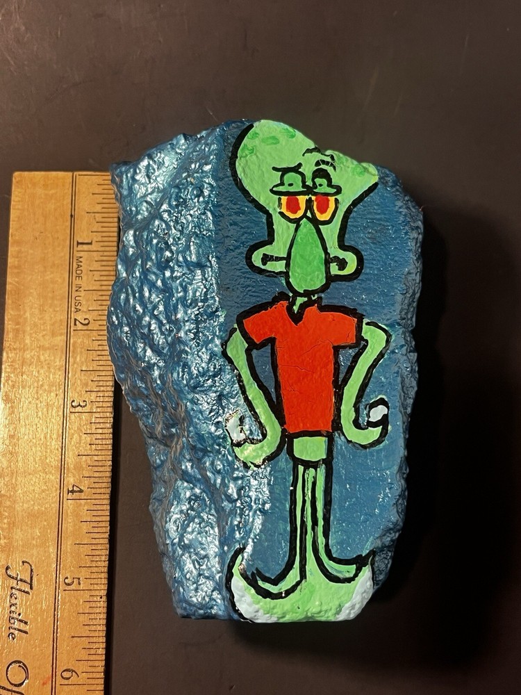 Squidward Hand Painted Rock Great Gift ! SpongeBob SquarePants