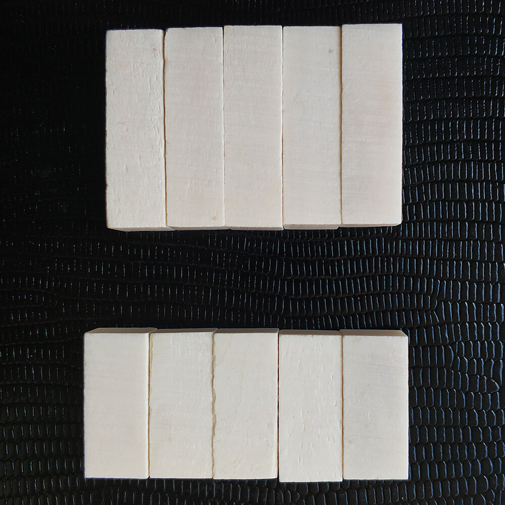5 Sets Violin White Bone Saddle + Nut material Violin Making Restore Repair