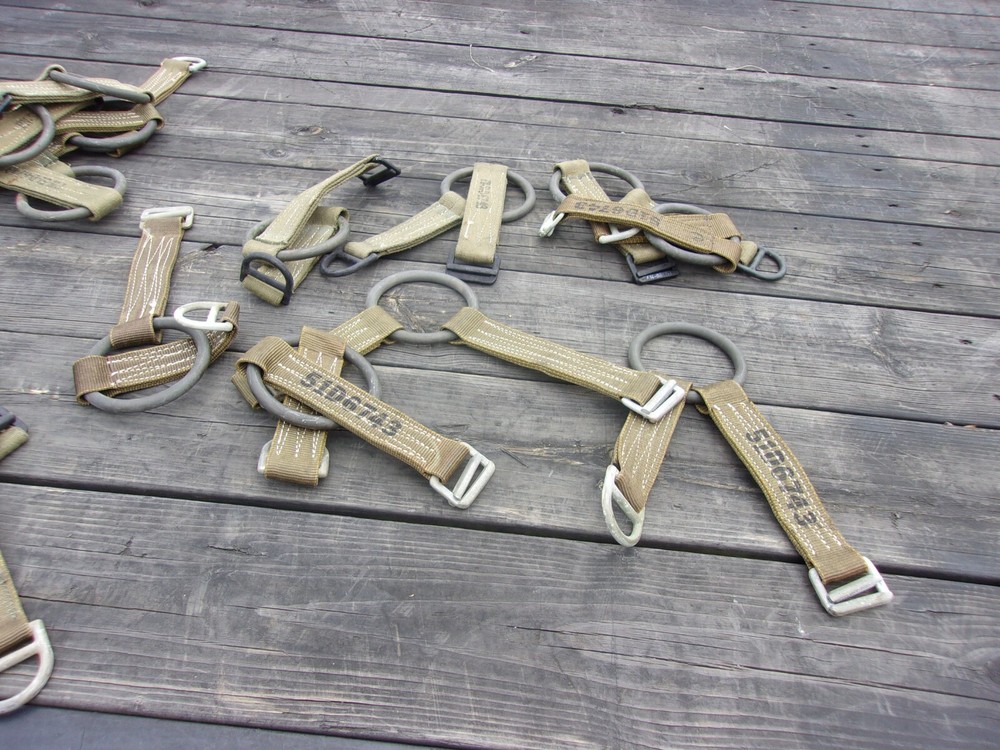 ONE..MILITARY SURPLUS A-21 CARGO BAG PARACHUTE AERIAL SLING D-RING STRAP US ARMY