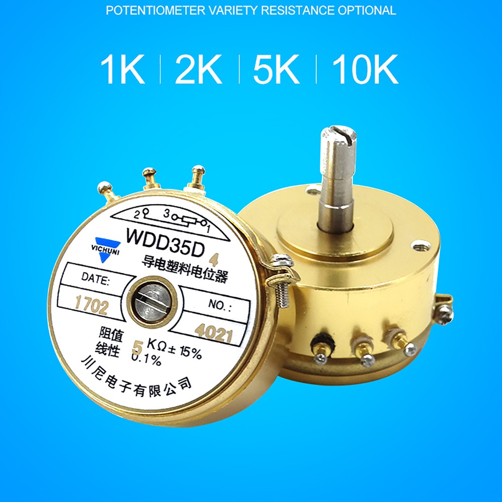 Precision Conductive Potentiometer 1K 2K 5K 10K 0.1% Angular Displacement Sensor