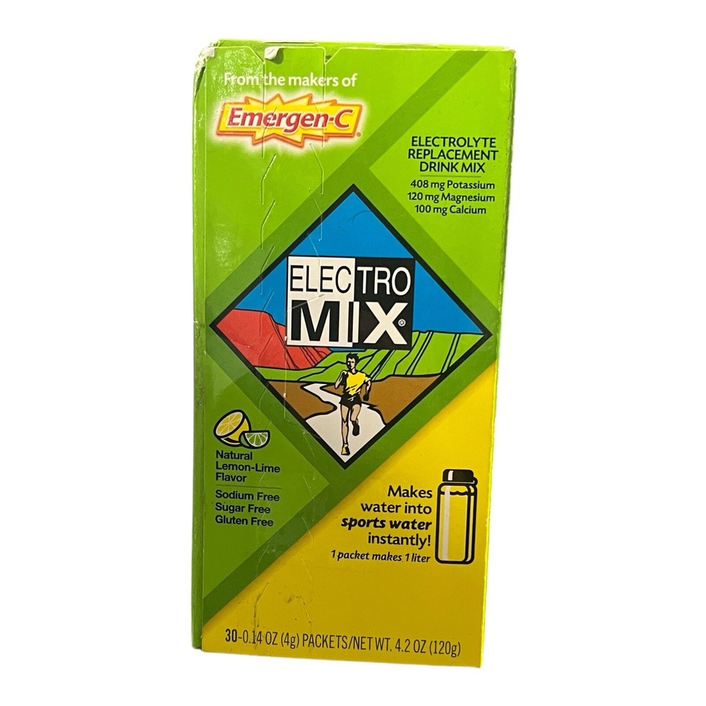 EMERGEN-C Electro MIX Electrolyte Replacement Drink Lime Lemon 30Packag VHTF NEW