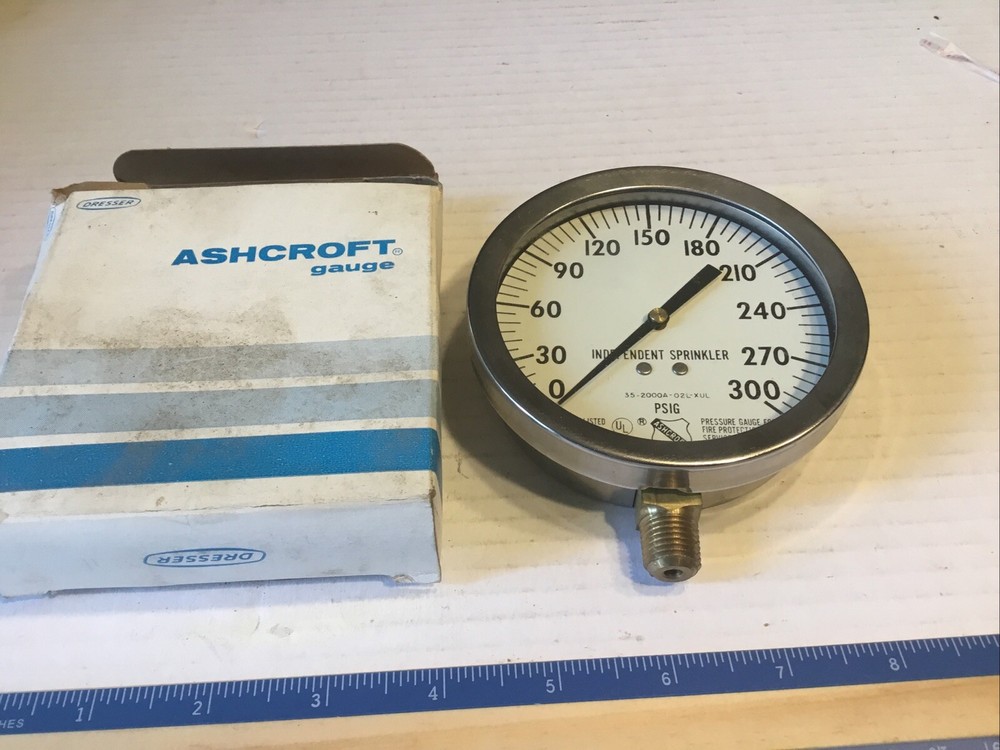 Ashcroft 300 Psig. Gauge 35 2000a 1/4 Npt .