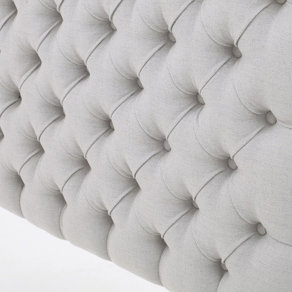 Jezebel Fabric Headboard, Queen / Full, Light Grey