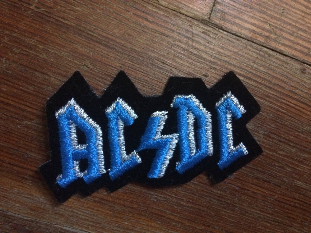AC/DC vintage 80's iron on patch (blue)