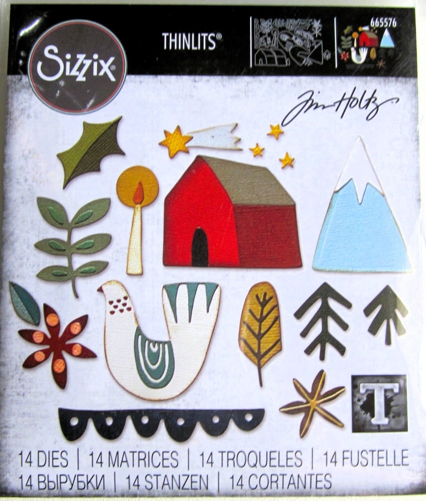 Funky Nordic Christmas Sizzix Thinlits Thin Metal Die Set Tim Holtz 665576 NEW!