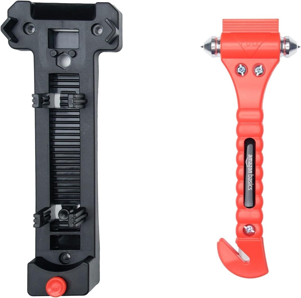 Emergency Seat Belt Cutter and Window Hammer Tool, 2 Pack