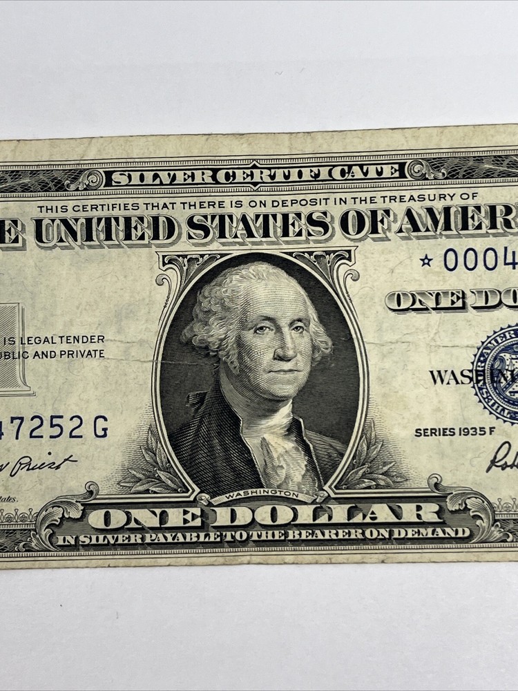 1935 F $1 Bill Silver Certificate Star Note