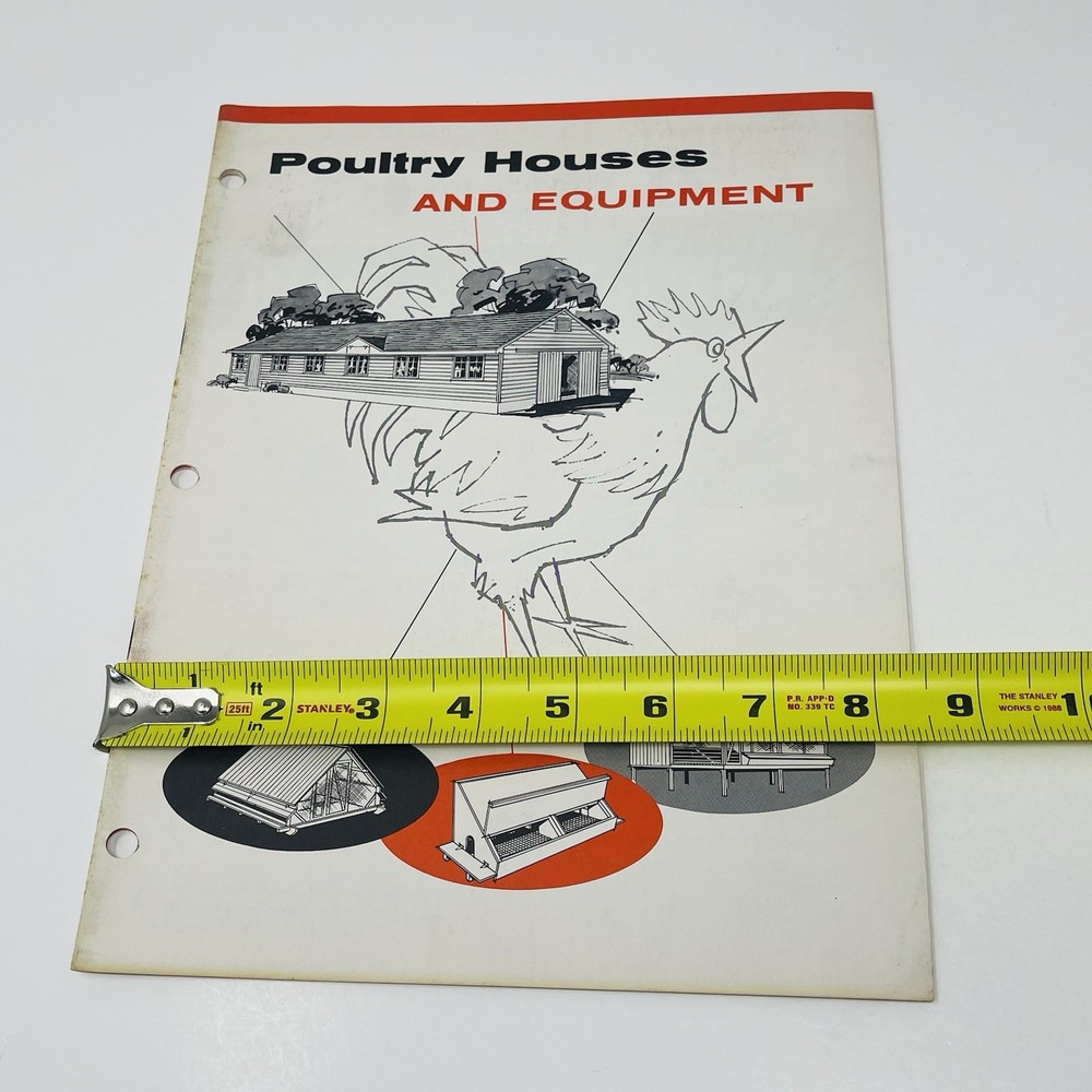 1960 Poultry Brooder Range Laying Shed Barn House Equipment Plans Blueprints