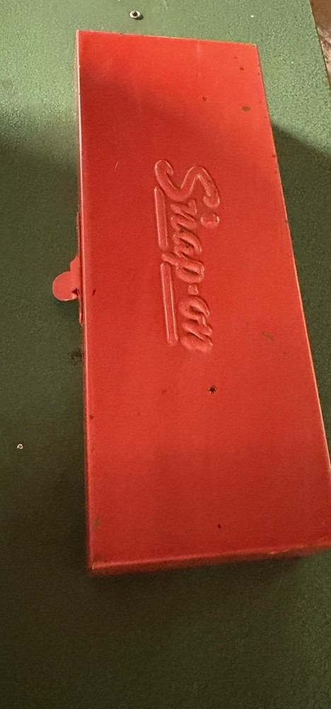 Snap On Empty Red Tin Vintage USA
