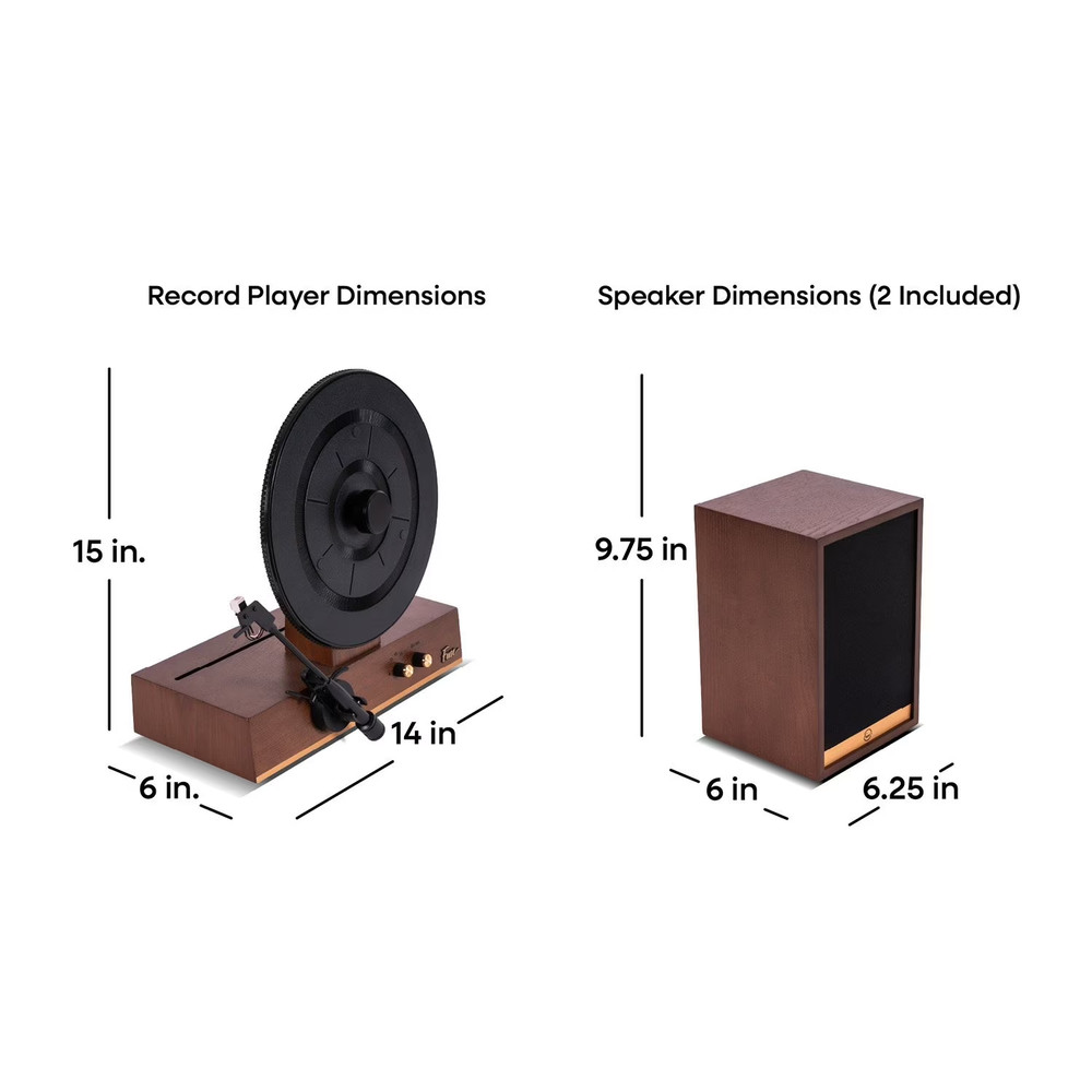 Fuse Audio GLD Vertical Record Player with Speakers
