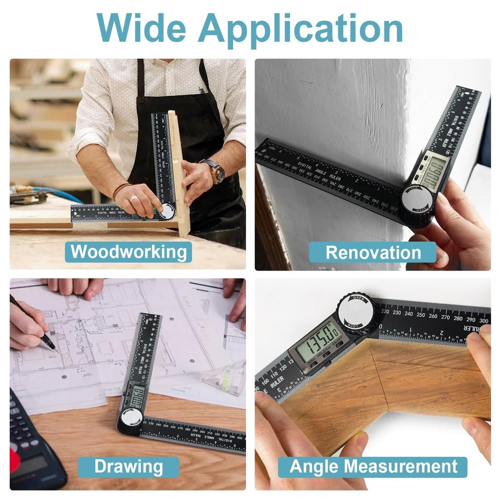 Third Generation Protractor Angle Finder, Digital Angle Ruler with 7Inch/200Mm,