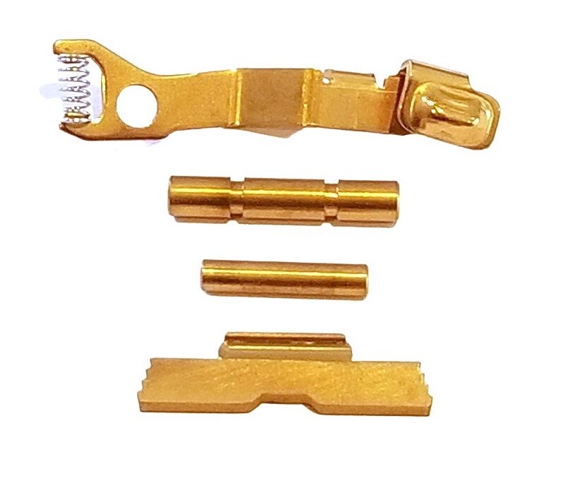 Ghost TiN Gold Slide Stop Release Plus Control Kit For Glock  43 43X 48