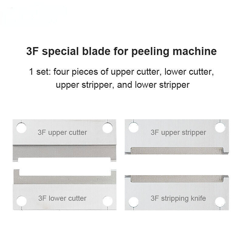 4PCS 3F Pneumatic Cable Stripper Blades Replacement Accessories For Wire Tools