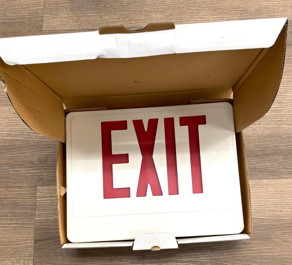 BROOKS LIGHTING EMERGENCY EXIT LIGHTING FIXTURE SCES1 DOUBLE FACED RED LETTERING